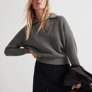 Madewell: Waffle Knit Henley Sweater